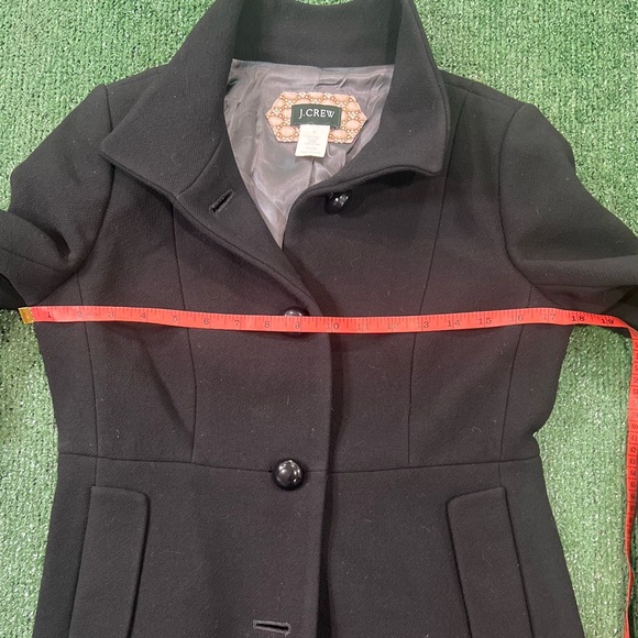 J. Crew Black Wool Peacoat Coat - Picture 4 of 7